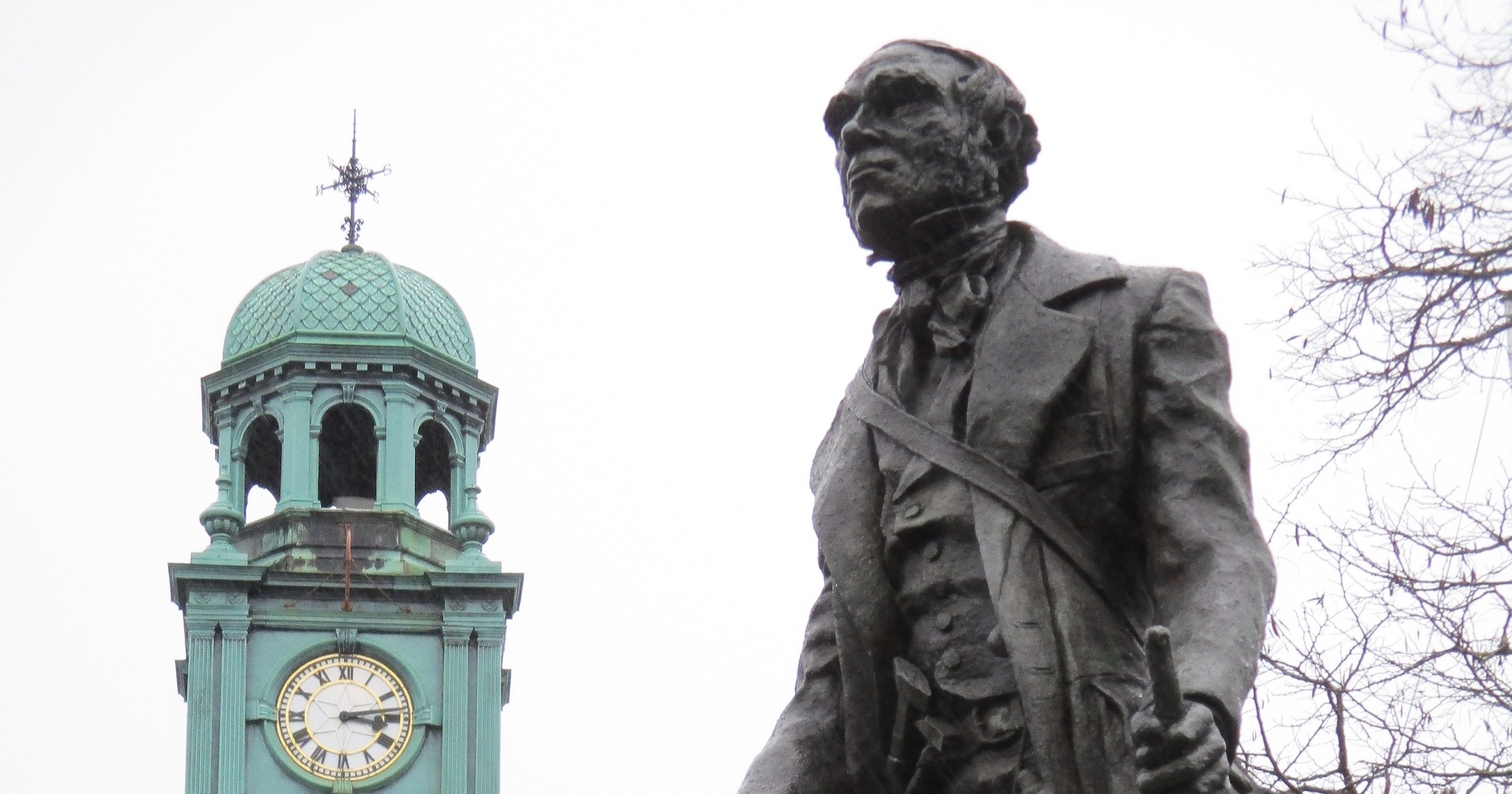young Darwin statue