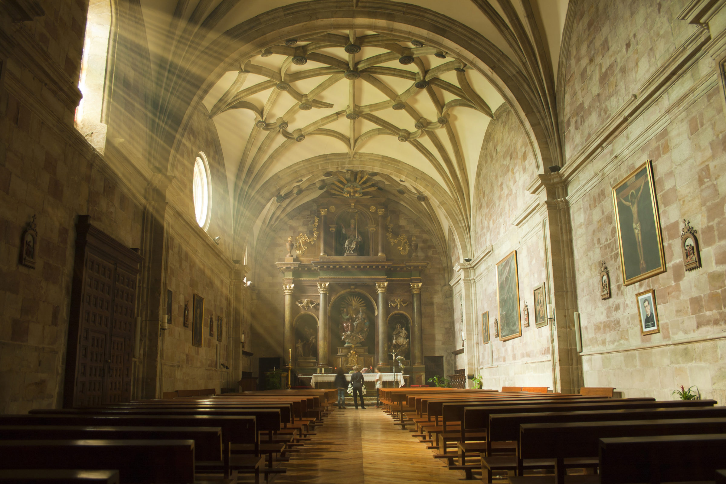 Interior view of a church.