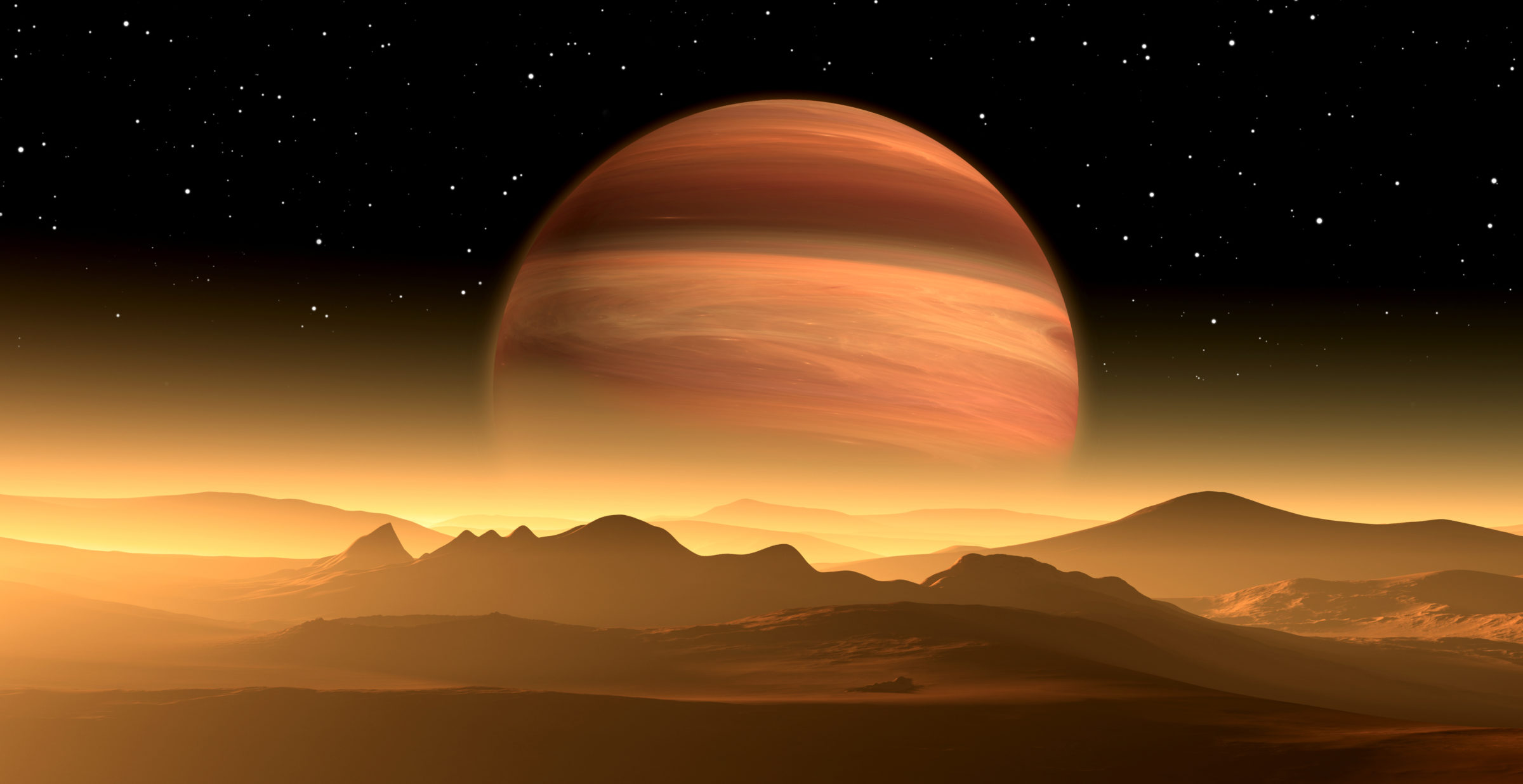 New Exoplanet or Extrasolar gas giant planet similar to Jupiter with moon