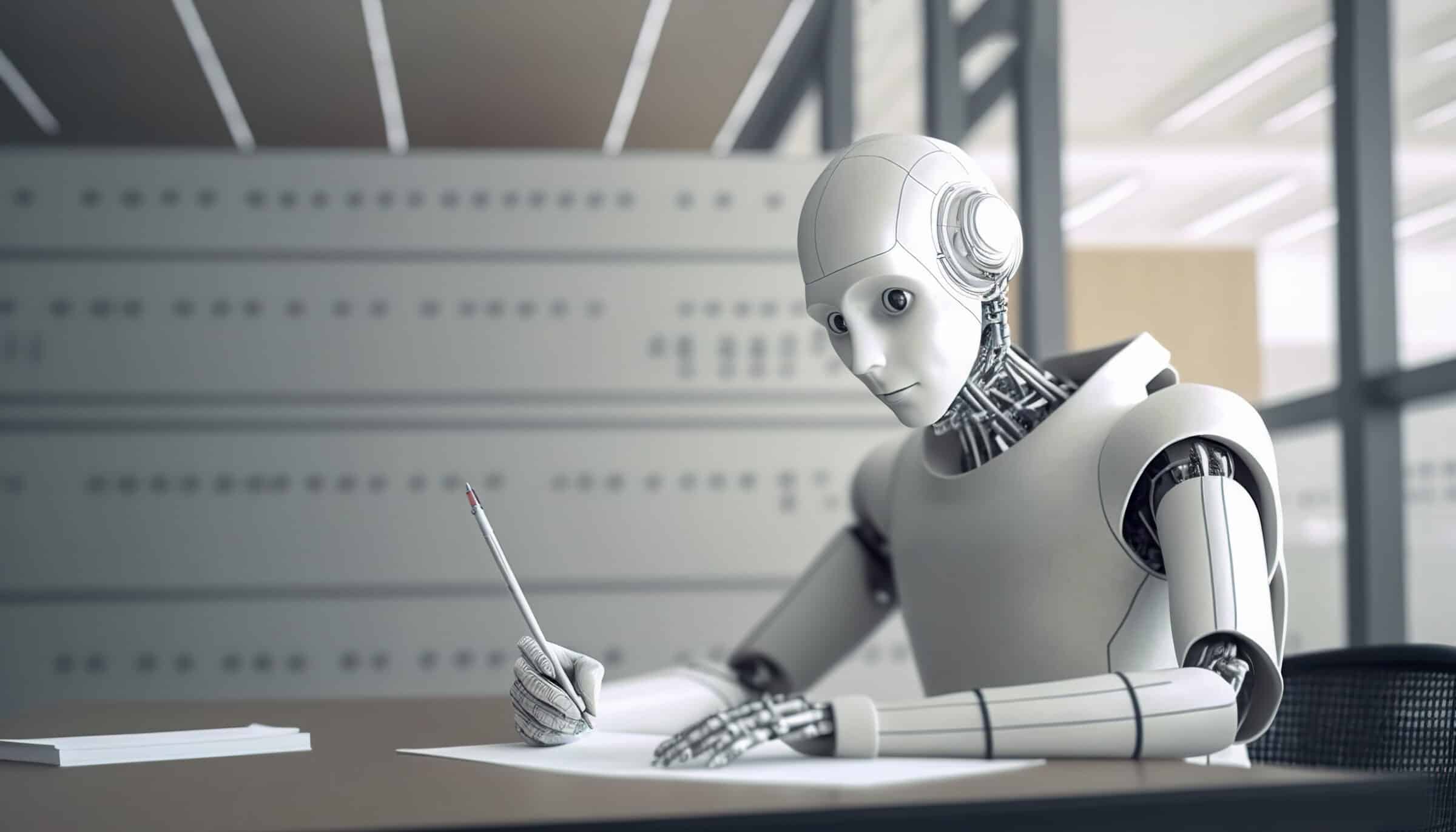 robot writing