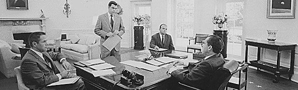 President Nixon and chief advisers